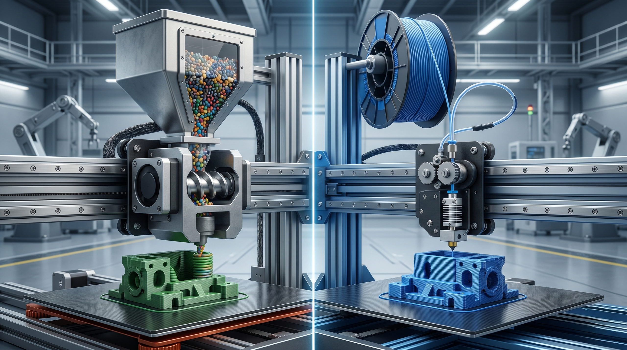 Pellet 3D Printer vs. Filament 3D Printer Key Differences Explained